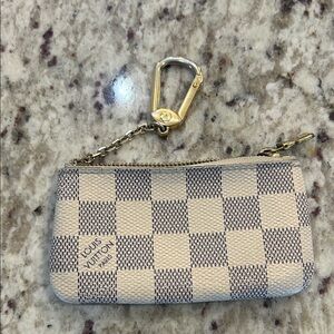 Louis Vuitton Beige and Dark Brown Checkered Key Holder